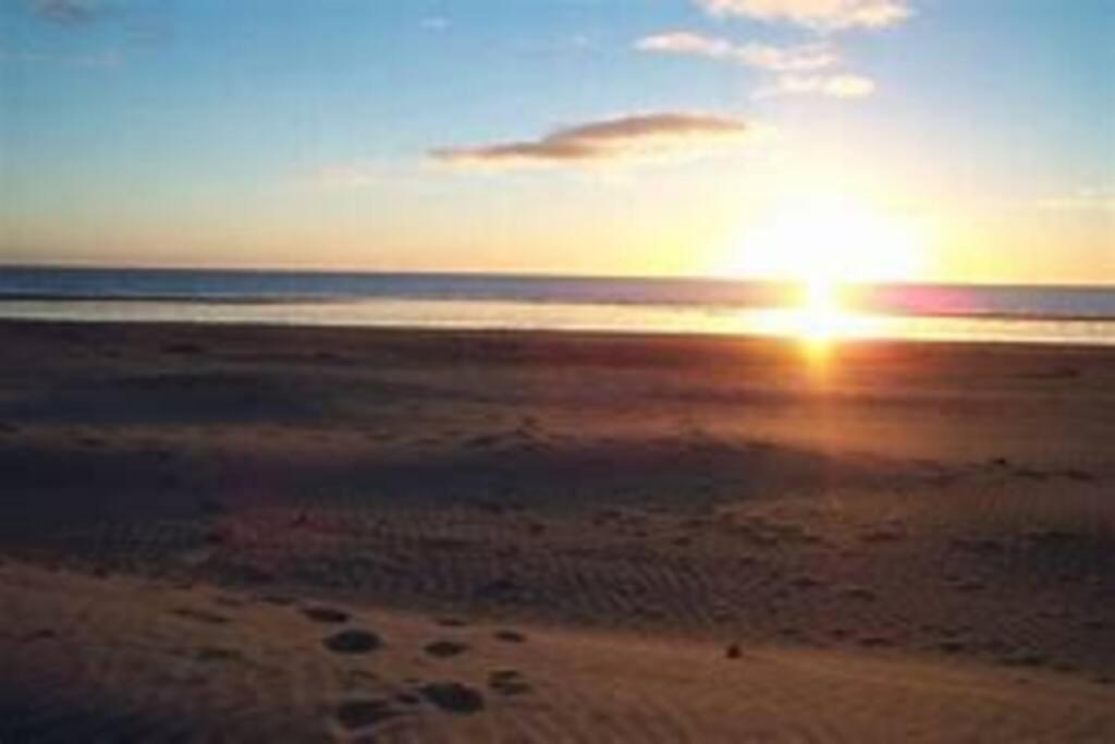 Relaxed Beach Retreat, Mod Family Friendly Bach Foxton Beach エクステリア 写真